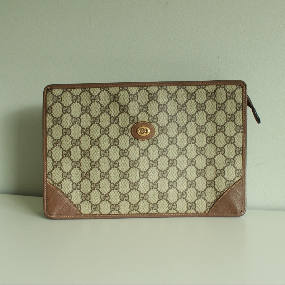 GUCCI “GG” Monogram Pouch/Clutch - Vintage